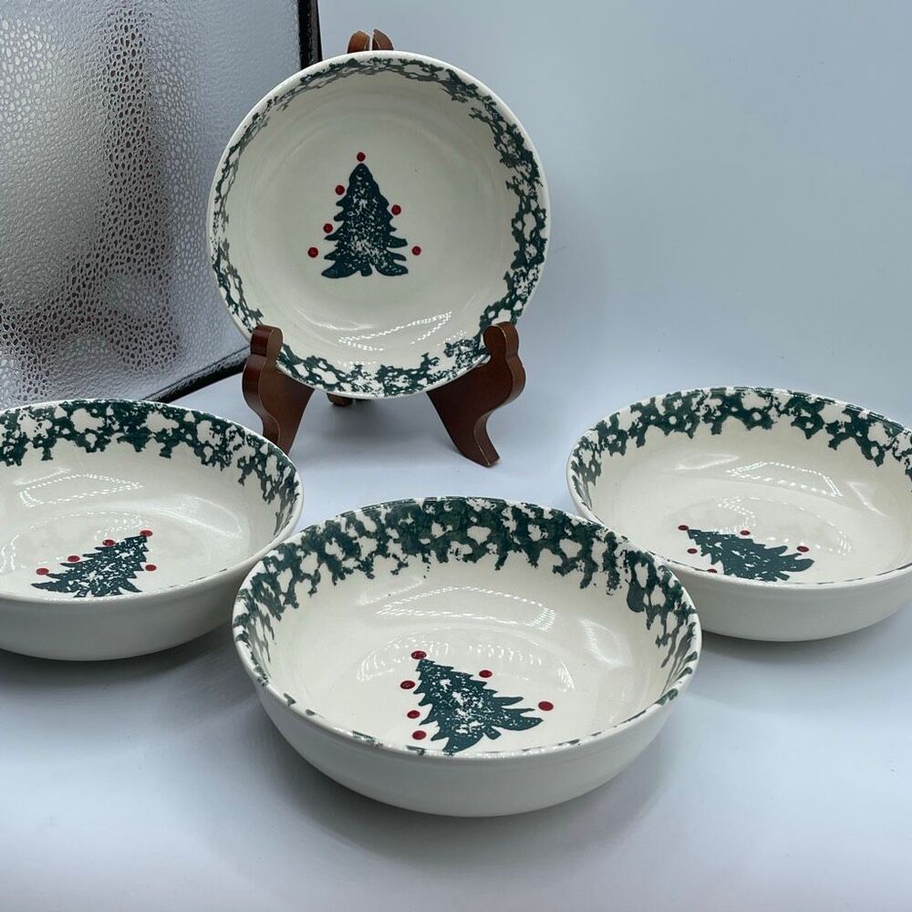 Set of 4 Tienshan Folkcraft “ Winter Wonderland” bowls.